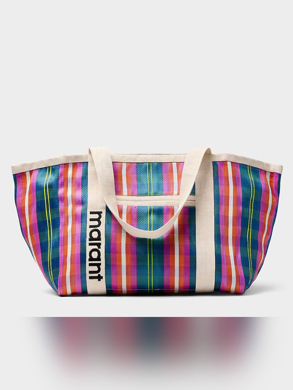 Isabel Marant Multi-Color Striped Darwen Tote Bag - Cream Handles